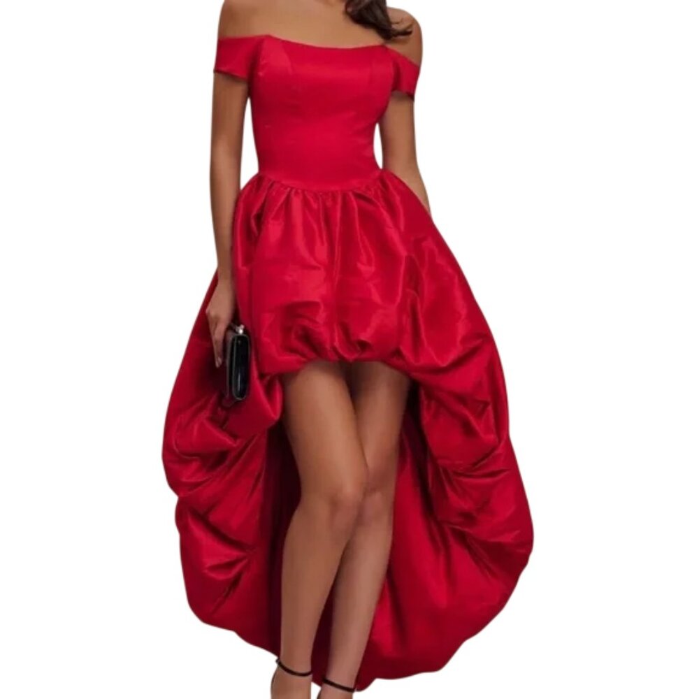 MESHKI - Amelia Bubble Maxi Dress - Ruby Red - NWT - Size Large